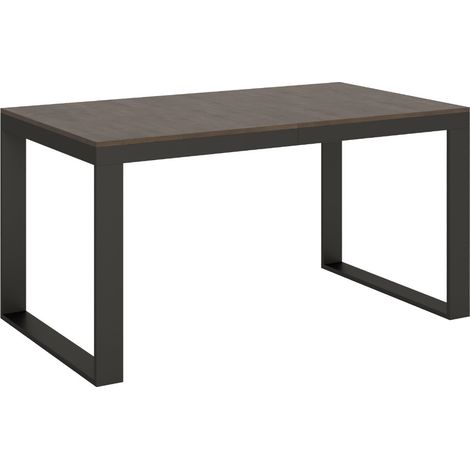 Table Ă manger extensible Tiroz 160 Ă 420 cm 5 rallonges fines 4 pieds-Marron-4 pieds-5 rallonges fines-160 Ă 420 cm (1/5)
