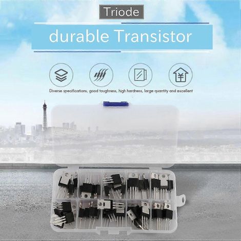 50 Stück 10 Typen IRF-Serie MOSFET-Sortiment, inklusive IRFZ44/510/520/530/540/640/740