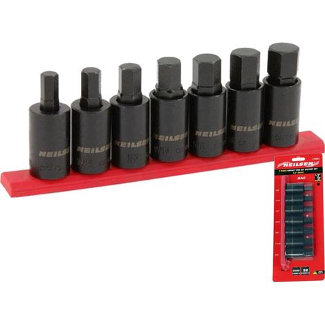 Neilsen Impact Hex Bit Socket Set 7pc T40 To T70 3/8" Drive Torx Tool Kit