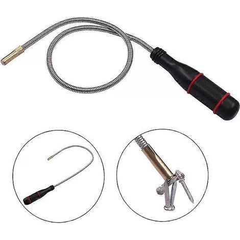Outil magnétique pliable et pratique (1 pièce) pour ramasser les écrous, tige extensible pour les espaces restreints, pièces d'outillage de réparation automobile - JXLGV (1/4)