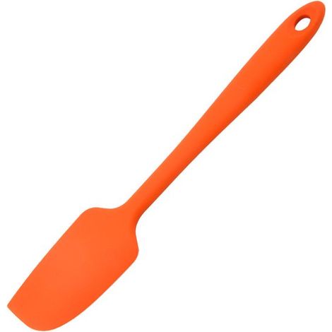 espátula grande de silicona resistente al calor: 200ºF, flexible, de silicona, 22,3 cm, para mezclar, remover, cocinar, raspar, hornear, naranja (1/5)