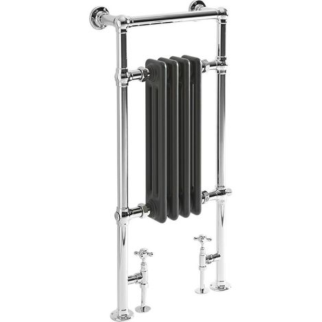 Hudson Reed Elizabeth - Sèche-Serviettes Mixte Rétro Sur Pieds Anthracite – 93cm x 45cm