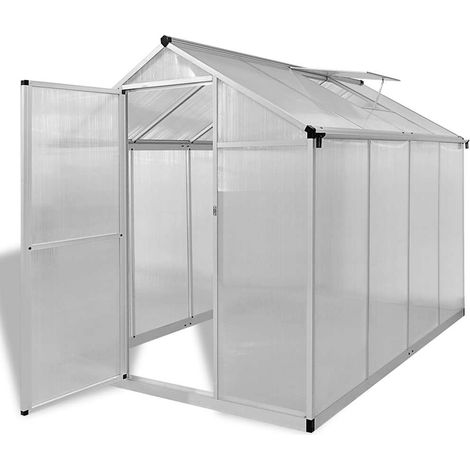 vidaXL Serre renforcée en aluminium avec cadre de base 4,6 m² (1/5)