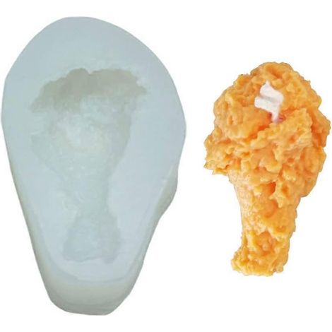 Moules à pâtisserie en silicone, moules à fondant pour cuisses de poulet, antiadhésifs, compatibles avec le four et le micro-ondes, flexibles et réutilisables. (1/5)