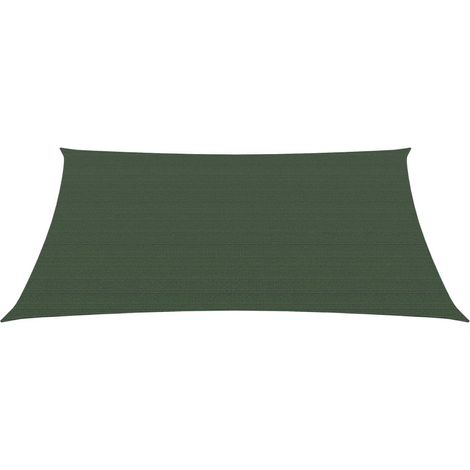 Vela ombreggiante/ombrellone 160 g/m² HDPE 3/4 x 3 m verde scuro 020009421