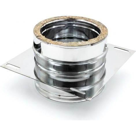 MAKA Piastra Mono-Doppia Canna Fumaria Doppia Parete Inox Ø 200-250 mm (1/5)