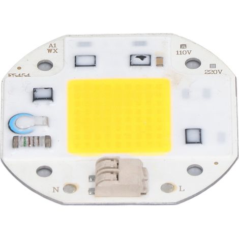 LED COB haute puissance, 70 W, blanc chaud (2800-3500 K), sans alimentation, idéale pour l'éclairage DIY. Fonctionne sans fil. (1/5)