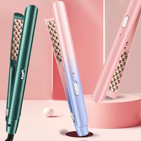 (Vert) Fer à friser pour tresses africaines avec rembourrage en aluminium pour les racines des cheveux courts et volumineux. (1/5)