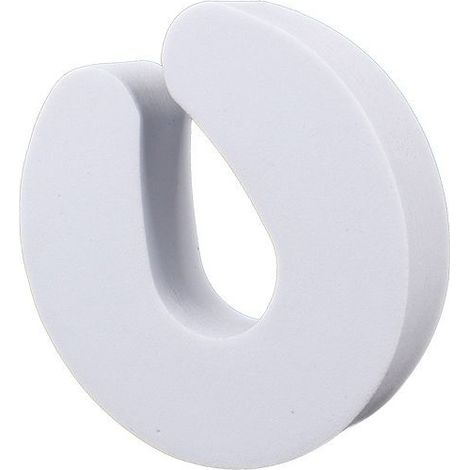 Ensemble de 4 butées de porte : protège-doigts en mousse, butoir de poignée de porte, pince de porte anti-choc blanche (1/5)