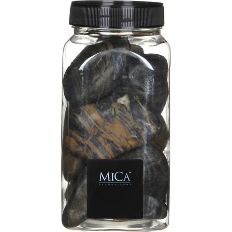 Mica Decorations Dekorative Steine braun schwarz 650 ml 1 kg Steine