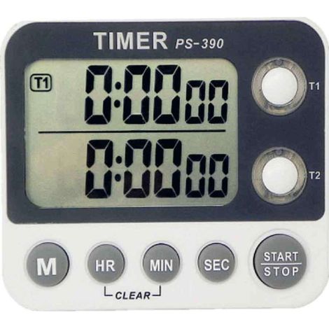 Minuteur Cuisine - Compte à Rebours Électronique - Multicanal Silencieux - Pour Cuisine Bureau Étude - 1 Pièce (1/5)