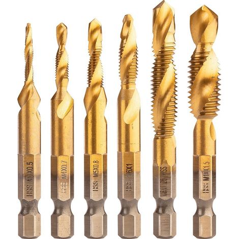 Herramienta de roscar neo-tools hss tin 6 piezas hexagonal (1/3)