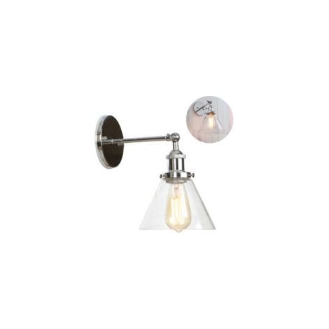 Lámparas de pared modernas con cúpula de cristal transparente, estilo industrial vintage, para loft, decoración antigua, diseño de iluminación de pared, lámpara de pared para cocina - Crezuo
