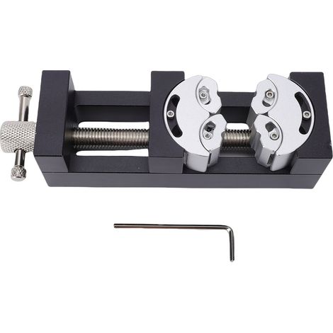 Intelligenter Fractal Mini-Schraubstock für Säulenbohrmaschinen, robust und selbstjustierend, aus Aluminiumlegierung, ideal für Bastelarbeiten, Schmuckherstellung, Modellbau und Reparaturen. (1/5)