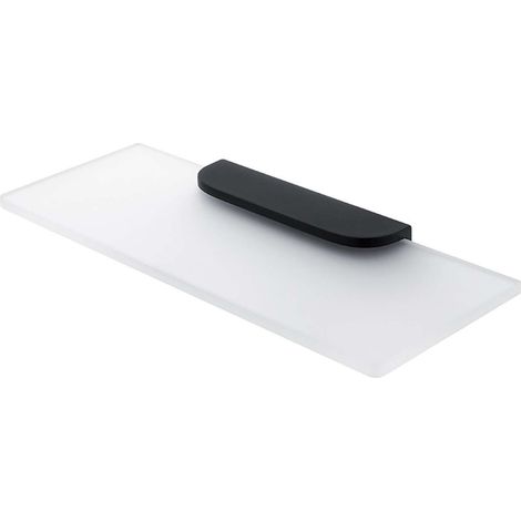 Nimco Nikau - Mensola, lunghezza 30 cm, vetro opaco/nero opaco NKC 30091B-30-90