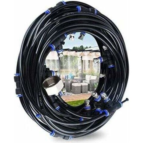 10-Meter-Außennebelsystem mit 9 Düsen und Messingadapter für Terrasse, Garten und Gewächshaus (1/5)