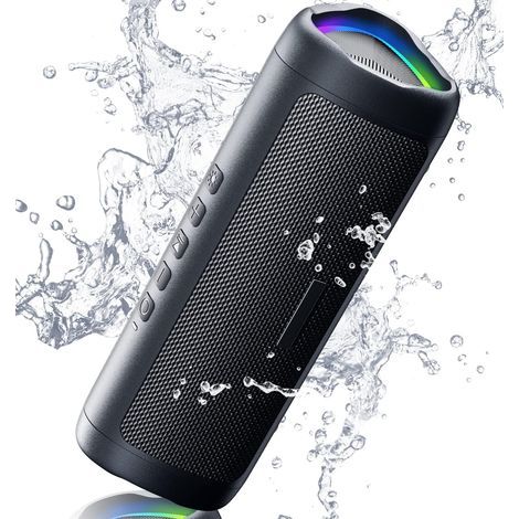 Barre de son Bluetooth avec effets sonores HD, portable, sans fil, étanche ipx5, appairage TWS, BT5.3, Idéal pour la maison / fête / extérieur / plage, électronique, cadeau d'anniversaire (noir). (1/5)