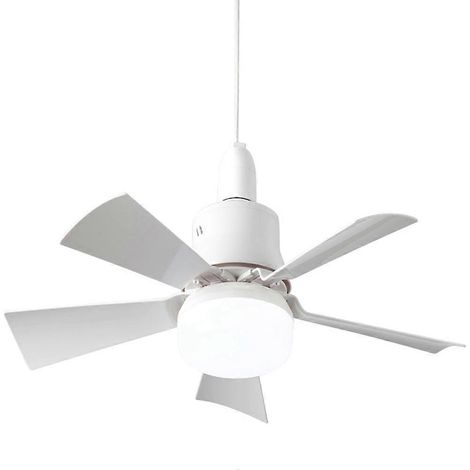 Deckenventilator mit LED-Beleuchtung, 3 Geschwindigkeitsstufen, E27-Fassung und integrierter Fernbedienung. Dimmbare LED-Beleuchtung. Kabellos. (1/5)