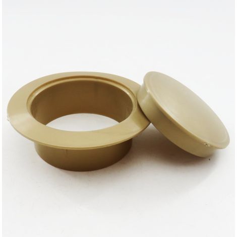 Cache décoratif en plastique pour grille d'aération de climatiseur, cache décoratif pour trou de climatiseur, anneau de protection en plastique pour trou mural, 63 or (1/5)