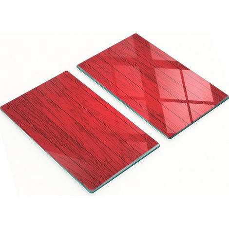 Robuste und stilvolle Küchenarbeitsplatten aus Glas mit Holzoptik, 2 x 30 x 52 cm (1/5)