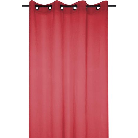Voilage uni 135 x 260 cm Mona rouge (1/2)