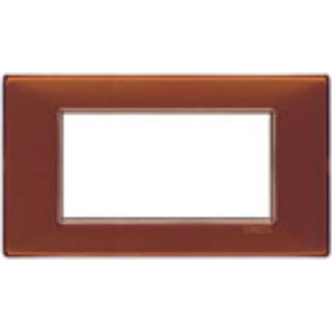 Placca Vimar Plana 4 moduli Reflex tabacco in tecnopolimero 14654.49 (1/2)