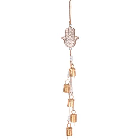 Fatima-Handanhänger aus Holz mit Golddetails – Elegante Wohndekoration