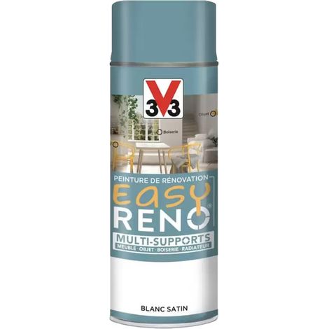Peinture Multi-Supports Aérosol V33 Easy Réno Blanc 0,4 L