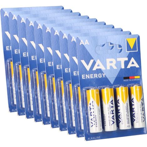 40x Varta Energy AlMn AA 1,5V Mignon Batterie im 4er Blister (1/5)