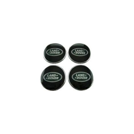 Enjoliveurs centraux pour jantes en alliage noir et vert Land Rover, 63 mm, jeu de 4