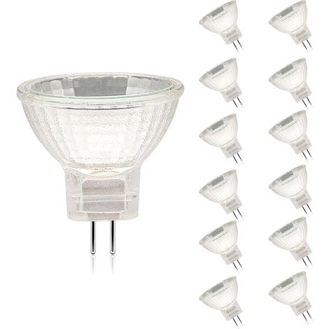 Ampoule Halogène MR11 GU4 - Lot de 12 - 12V 20W - Dimmable - Blanc Chaud 2700K - Angle 24° (1/5)