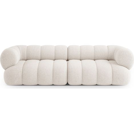 Canapé 4 places en chenille beige clair (1/5)