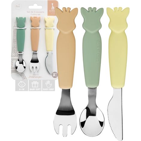 Set de 3 couverts en silicone Pastel (1/5)
