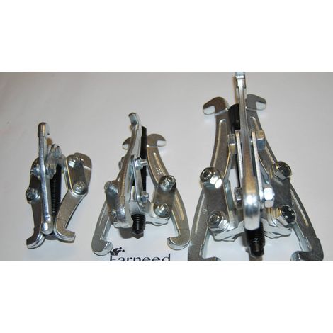 SET 3 ESTRATTORI INTERNI ED ESTERNI PER CUSCINETTI A TRE GRIFFE 75 100 150 mm