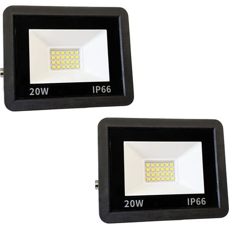 2PCS Projecteurs LED Extérieur 20W – Étanches IP66, 2200LM, Éclairage Mural Blanc Froid 6500K, 24 LEDs, Sans Prise – Pour Jardin, Garage, Terrasse et Durable, Économie d’Énergie et Facile à Installe (1/5)