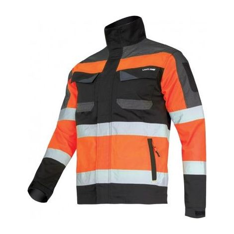 Veste de signalisation noire et orange, taille 3XL, CE, Lahti (1/2)