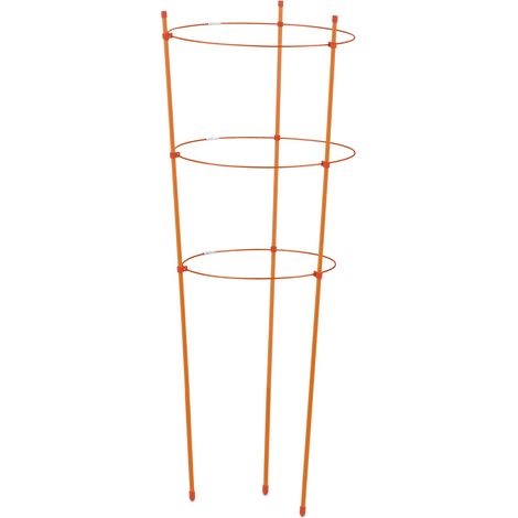 Lot de 6 tuteurs à tomates ajustables 76 cm en métal vert (1/5)