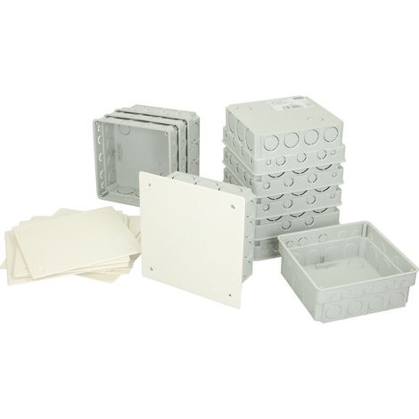 Boitier de derivation encastre F-Tronic, 150 x 150 x 50, gris 1 piece