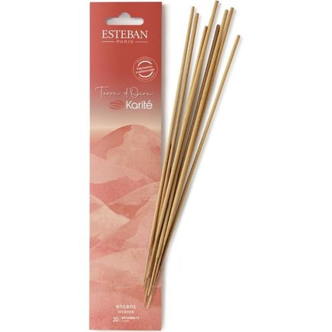 Esteban - Encens indiens 20 batônnets Terre d'Ocre Karité (1/3)