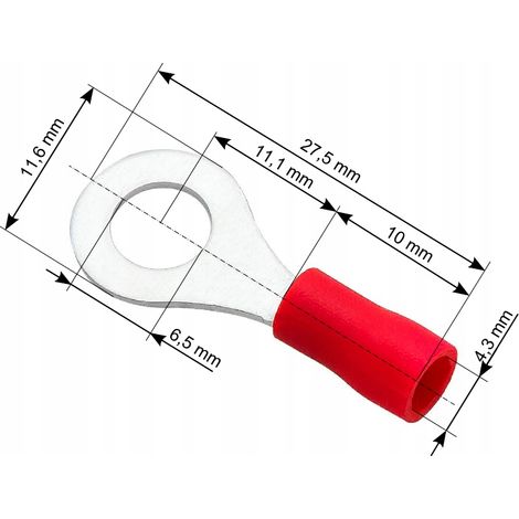 Isolierter Ösenverbinder prolech 43-017 M6 19A
