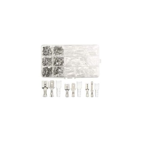 270 pezzi di capicorda elettrici, connettori a T per cavi, connettori a forcella maschio/femmina, morsettiera a crimpare con manicotto isolato 2,8 mm 4,8 mm 6,3 mm - Crezuo