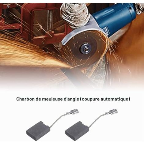Lot de 2 Paires de Balais de Charbon pour Meuleuse d'Angle 1607014171 Avec Coupure Automatique 22 x 16 x 6,3 mm Compatible Avec Bosch GWS 18-230 19-230 20-230 H 21-230 (1/3)