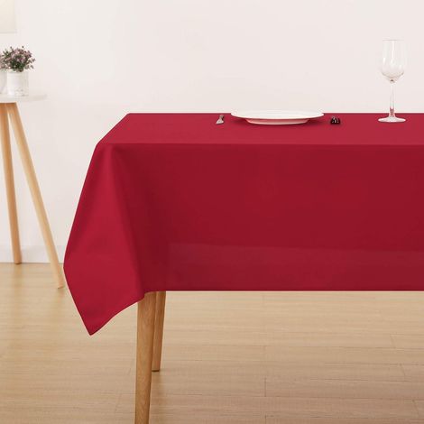 Tischdecke wasserabweisend Lotuseffekt 220 x 130 cm (Rechteckig) Rot (1/2)