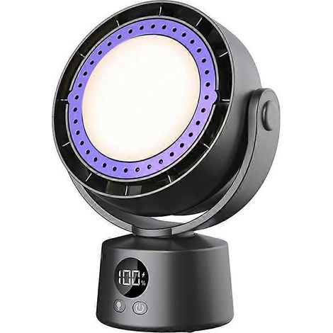 Ventilateur électrique sans pales, multifonctionnel, sans fil, circulateur d'air silencieux pour la maison, refroidisseur d'air de bureau avec lumière LED B - FFY (1/4)