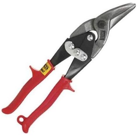 HIT TO TOOLS 2322044 MS260L Forbici per Lamiera a Doppia Leva Lame Sinistre Rosse 250 mm colore Rosso