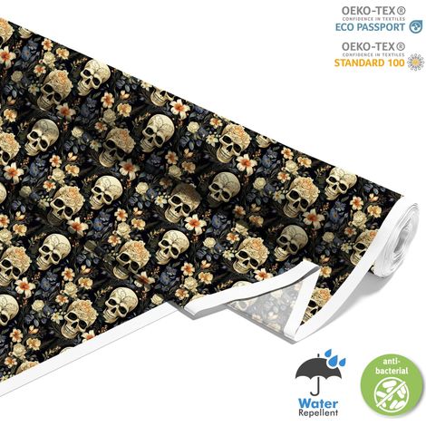 TISSUS DÉCORATIFS D'EXTÉRIEUR OXFORD - Motif Crâne I DX4367 (1/5)