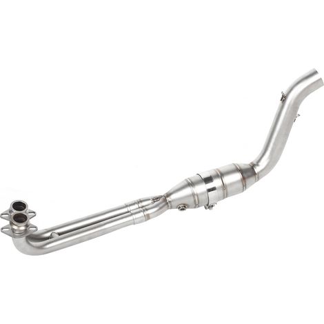 Tuyau d'échappement intermédiaire moto en tube acier inoxydable 304 avec silencieux compatible Yamaha Tmax530 17+ (1/5)