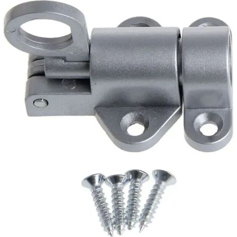Verrou de porte automatique en alliage d'aluminium (argent) (1/5)