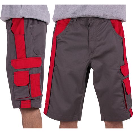Pantalones cortos de trabajo FIRI para hombre con bolsillos, negros, talla XL 52