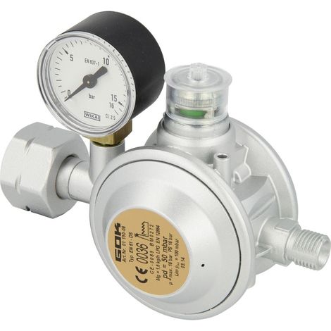 GOK Régulateur basse pression EN61-DS 16 bar, avec manomètre